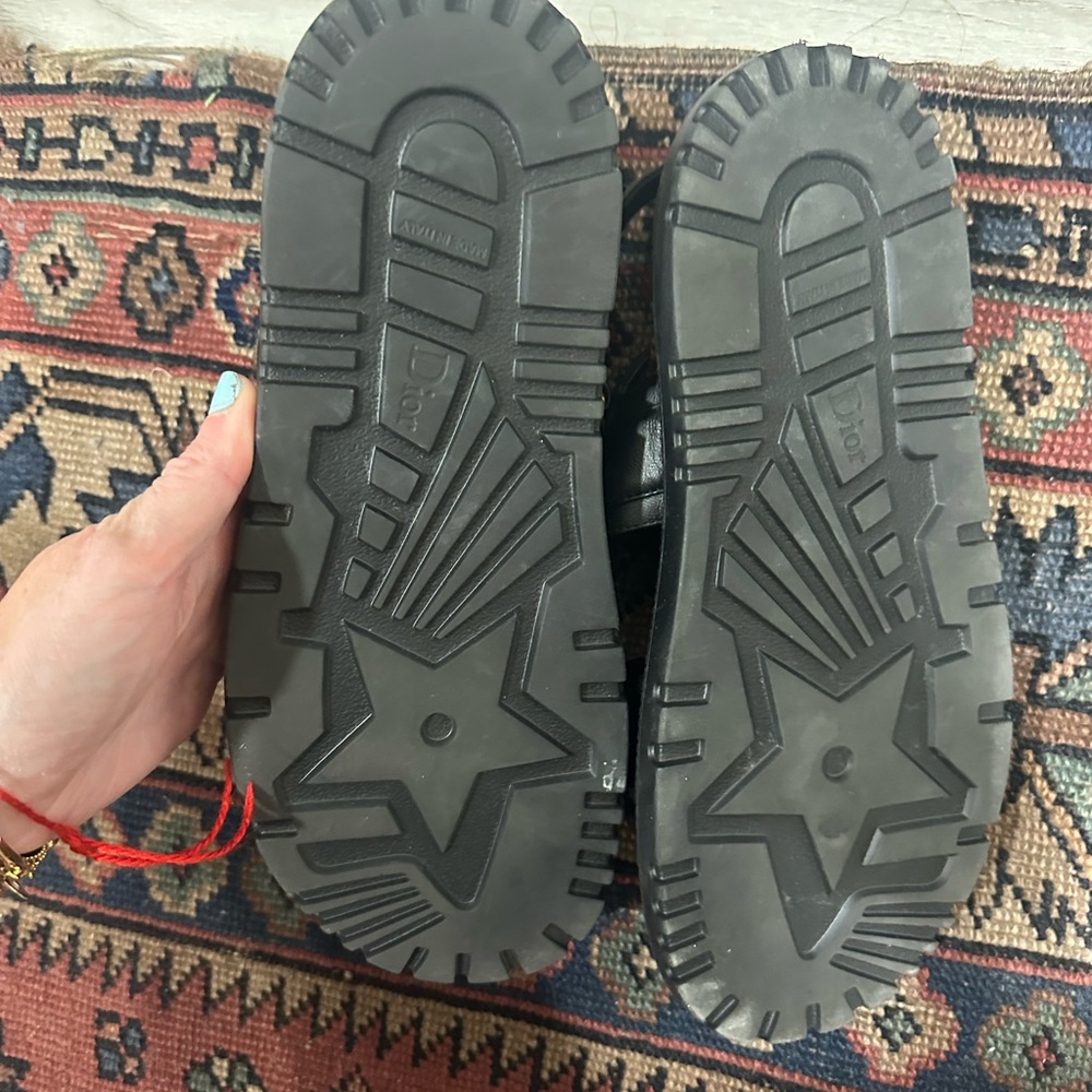 Dior Black Sandals with Gold Accents - Picture 3 of 3